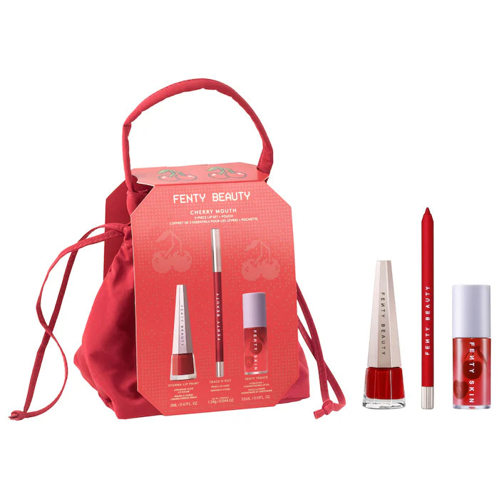 Pre orden - Cherry Mouth 3-Piece Lip Set + Pouch