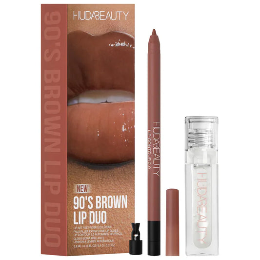 Pre Orden - 90s Brown Lip Liner and Lip Gloss Set