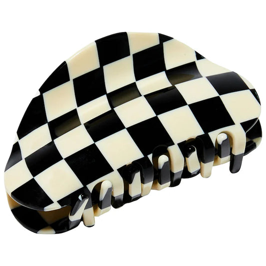 Pre orden - Medium Checker Hair Claw Clip