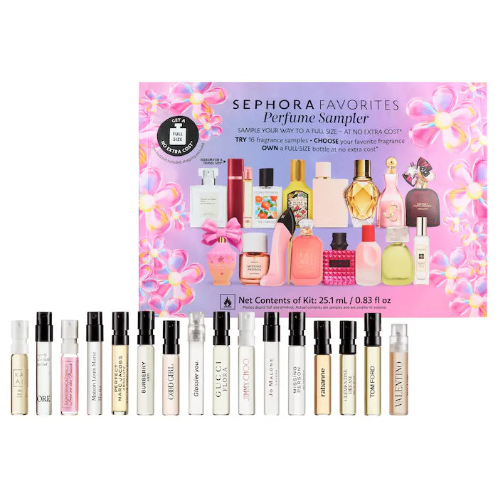 Pre orden - Flirty Trending Scents Perfume Sampler Set w/ Redeemable Voucher
