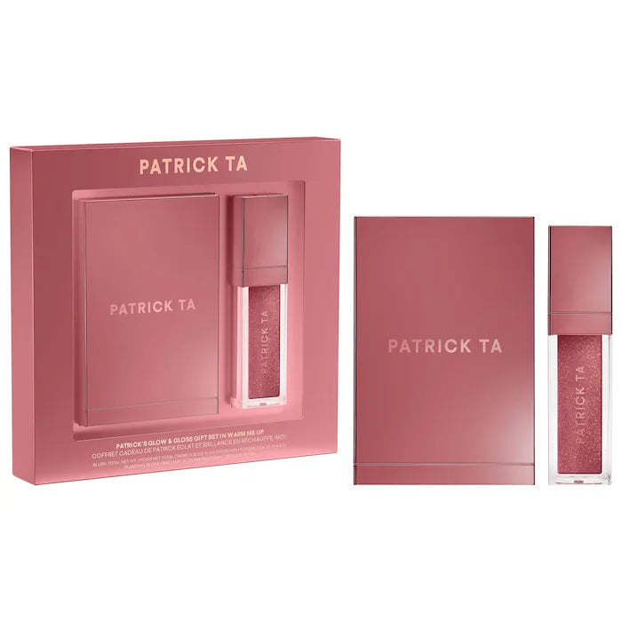 Pre orden - Patrick's Glow and Gloss Set: Major Headlines Blush Duo and Plumping Lip Gloss Makeup